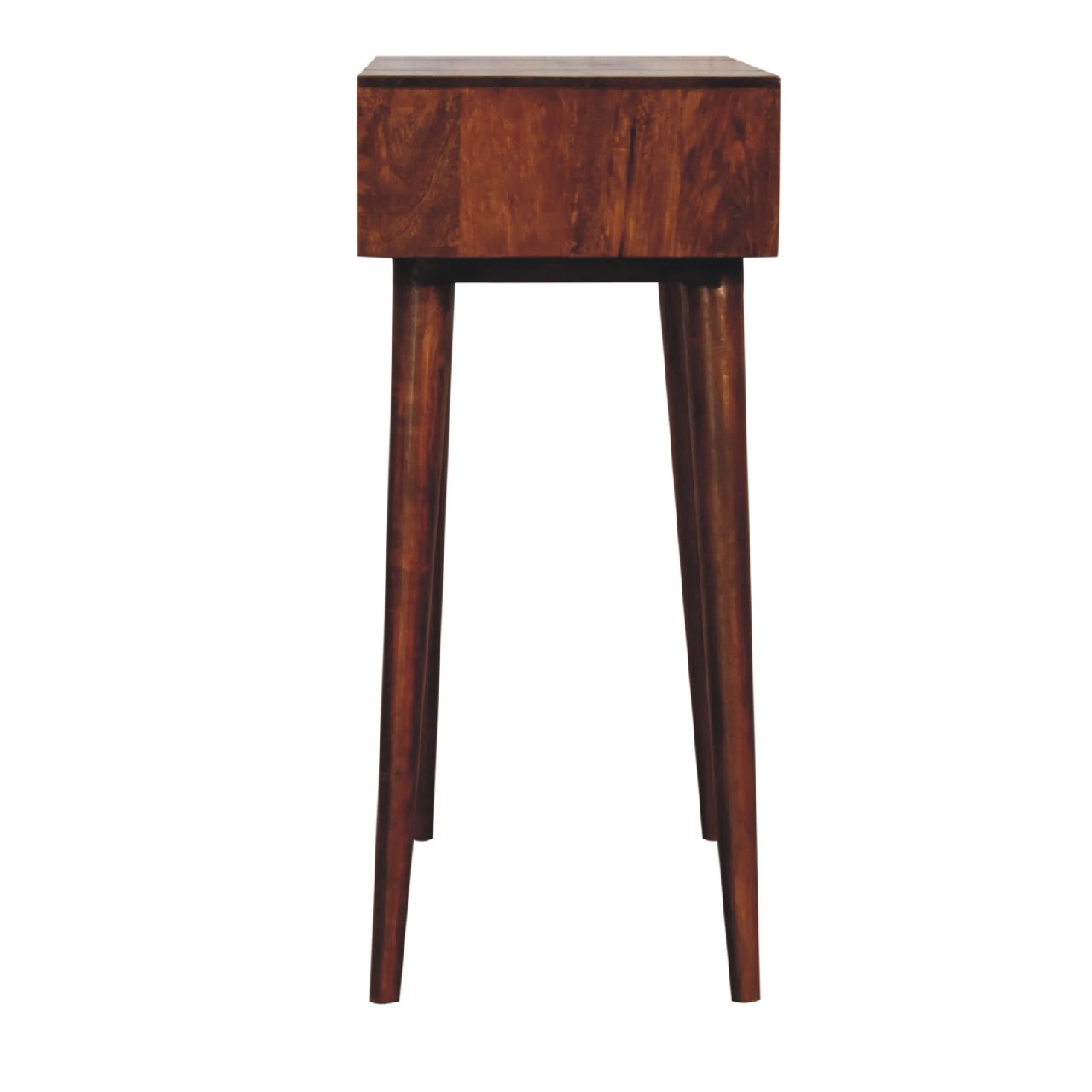 mini chestnut dressing table with foldable mirror 1