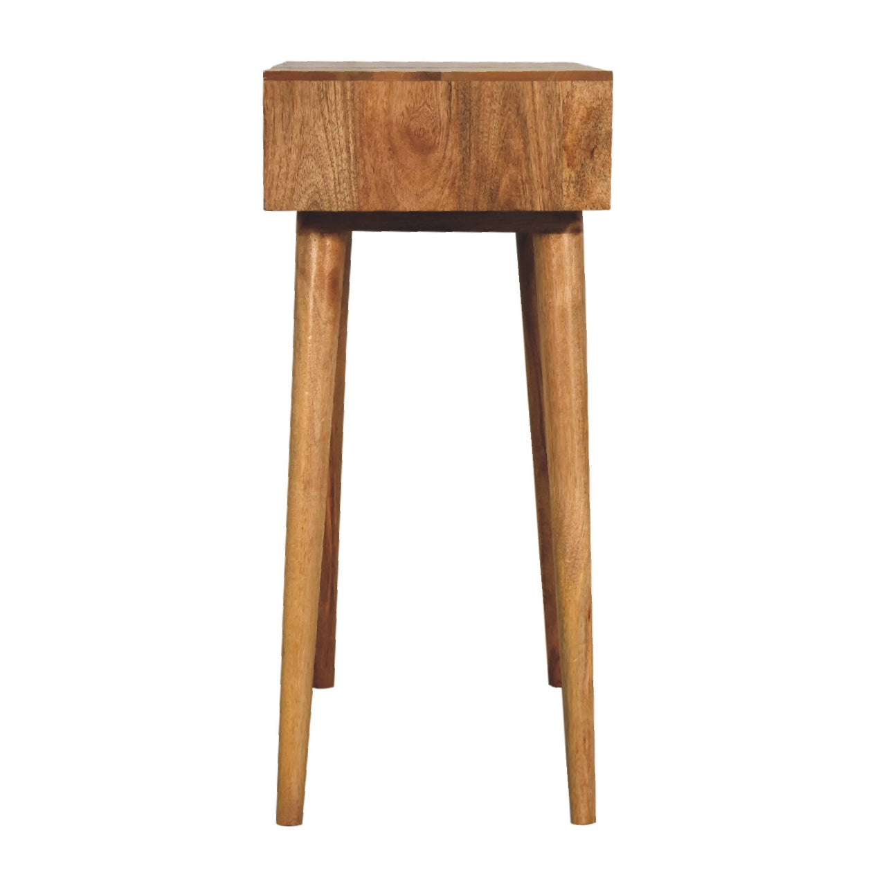 mini oak ish dressing table with foldable mirror 1