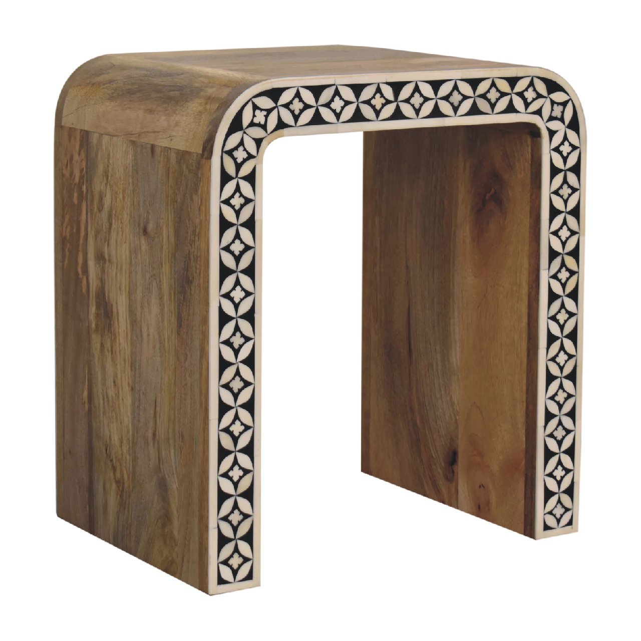 edessa bone inlay end table