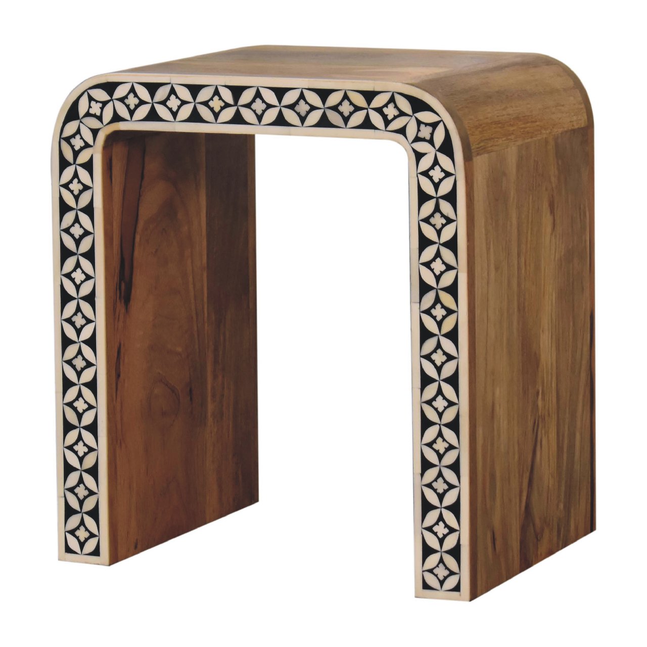 edessa bone inlay end table