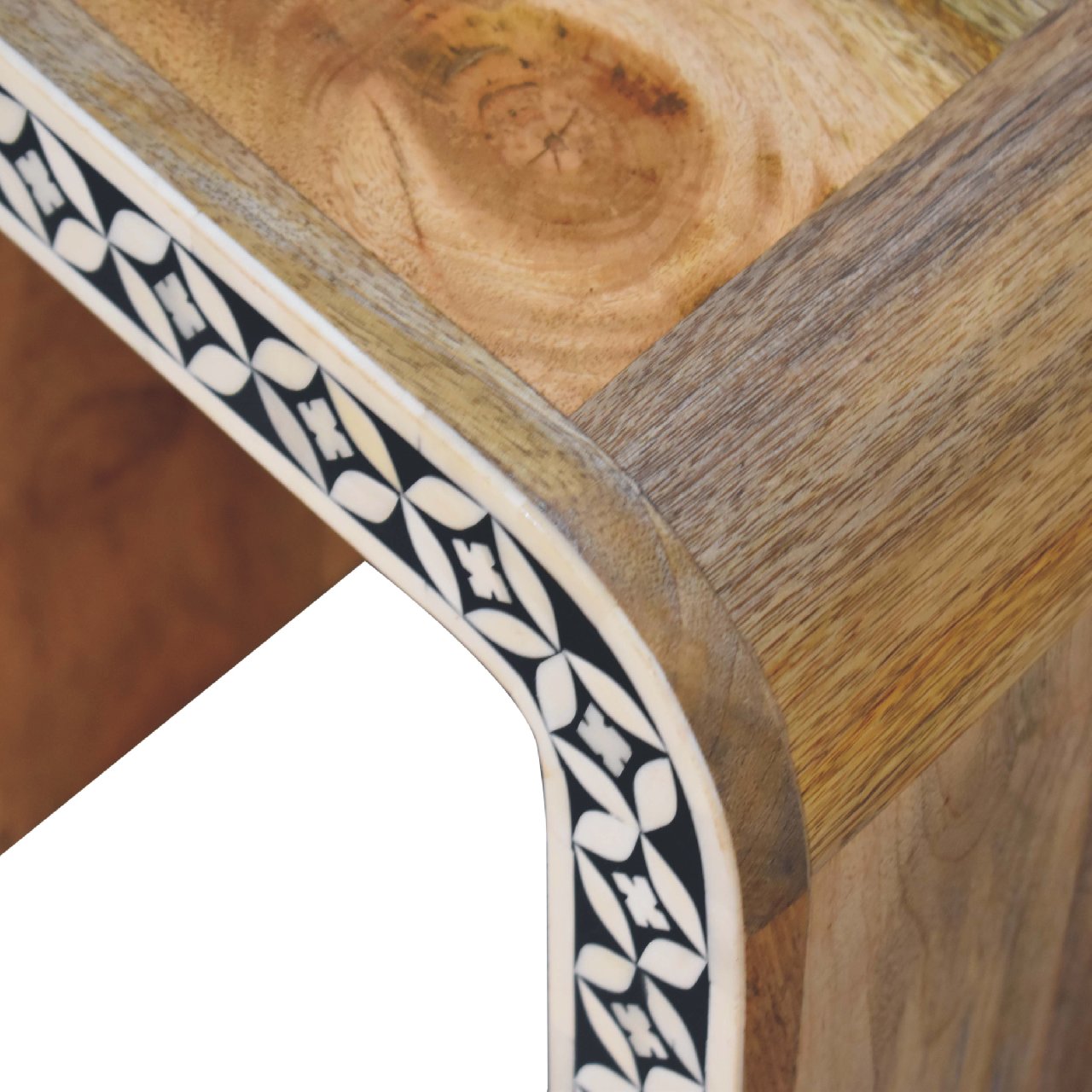 edessa bone inlay end table