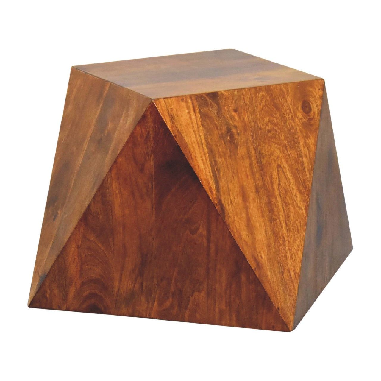 chestnut abstract end table