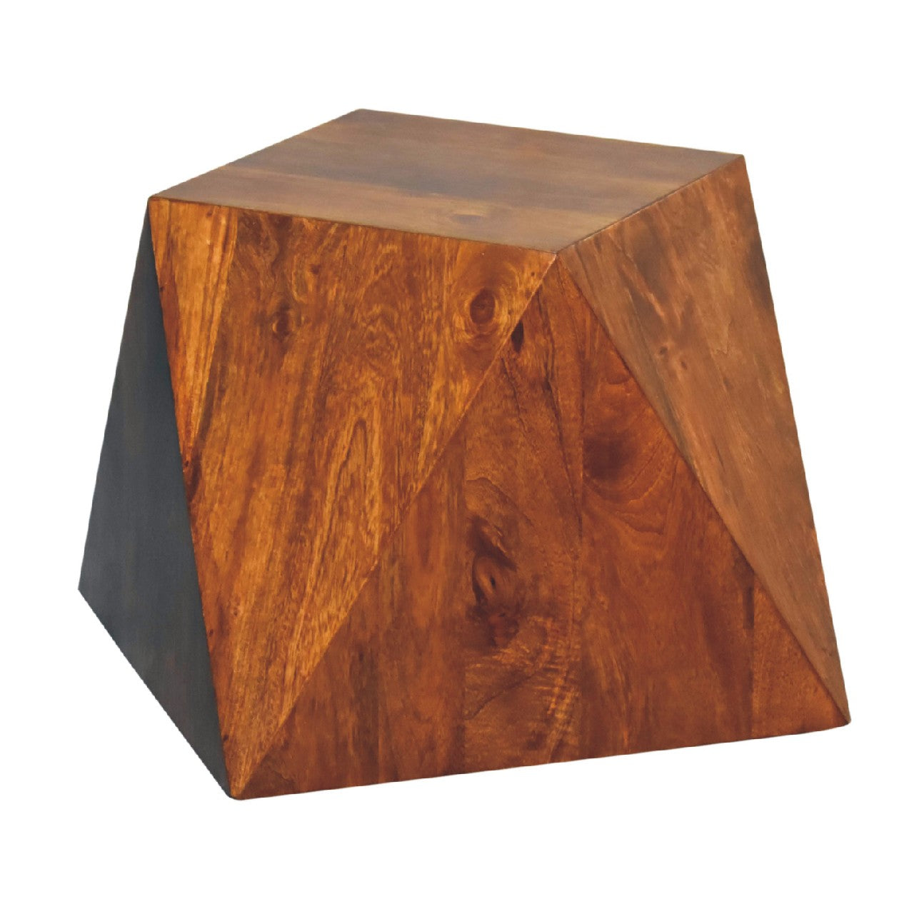 chestnut abstract end table