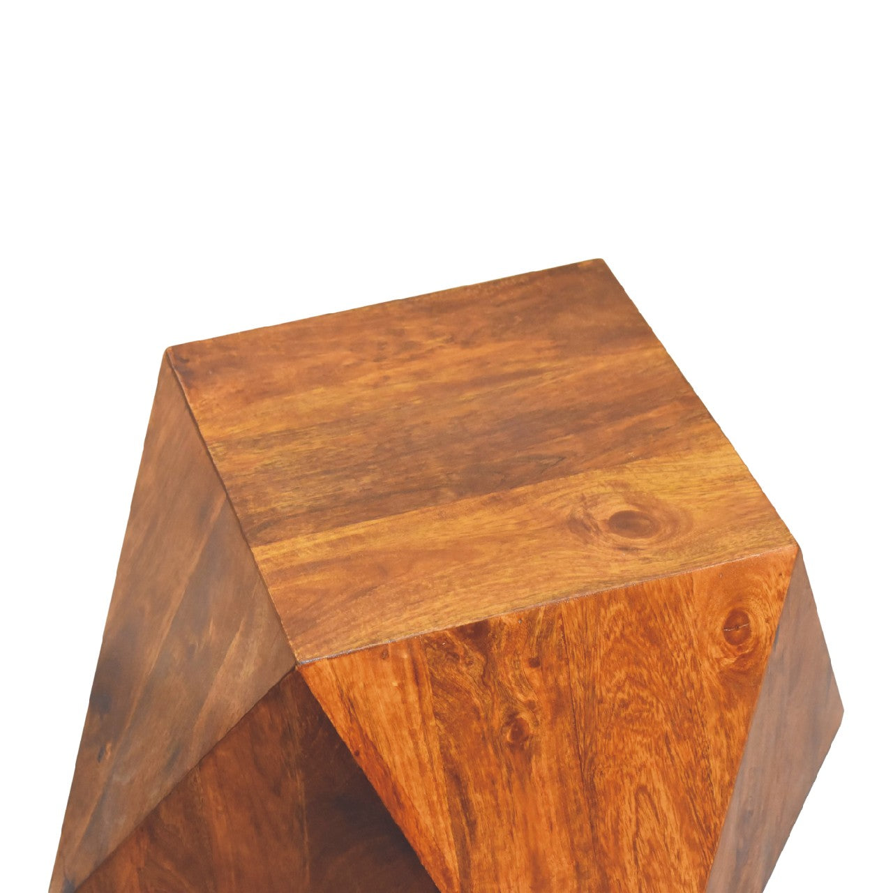 chestnut abstract end table