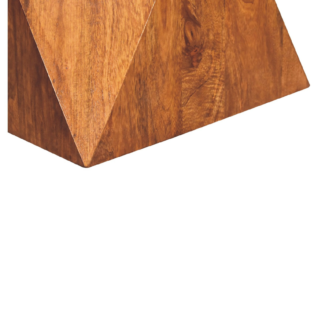 chestnut abstract end table