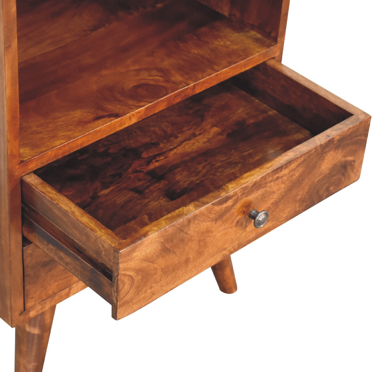rounded top chestnut display cabinet