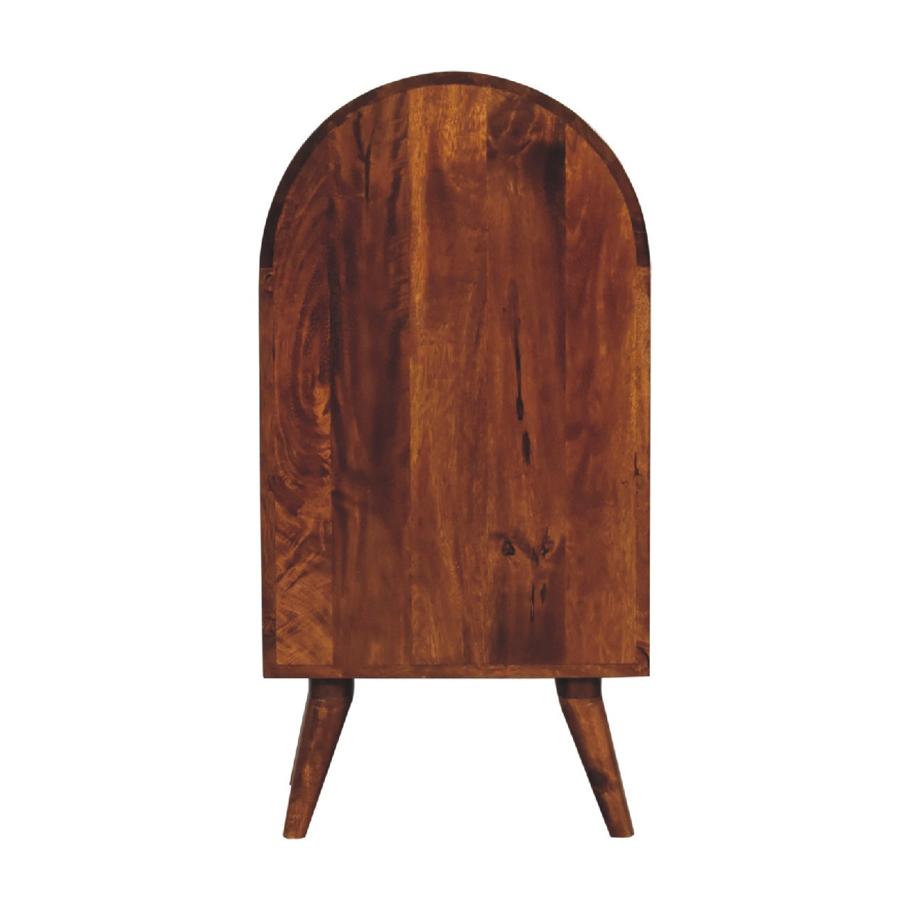 rounded top chestnut display cabinet