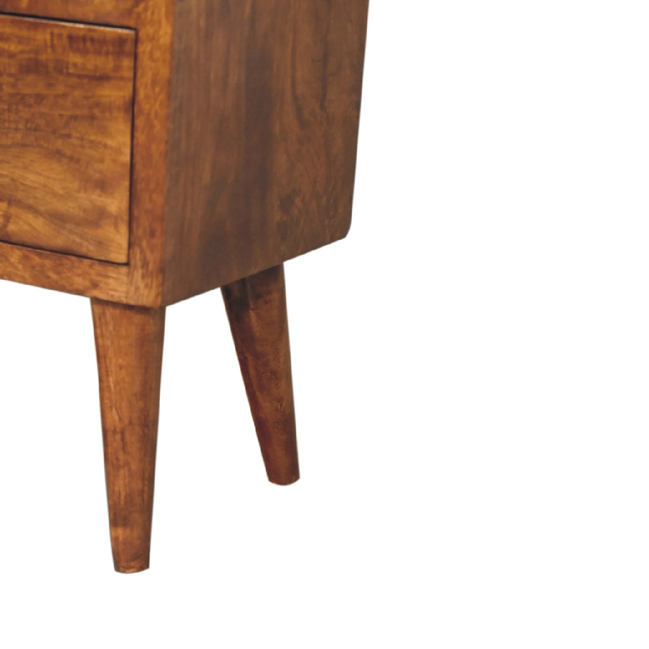 chestnut mixed open cabinet