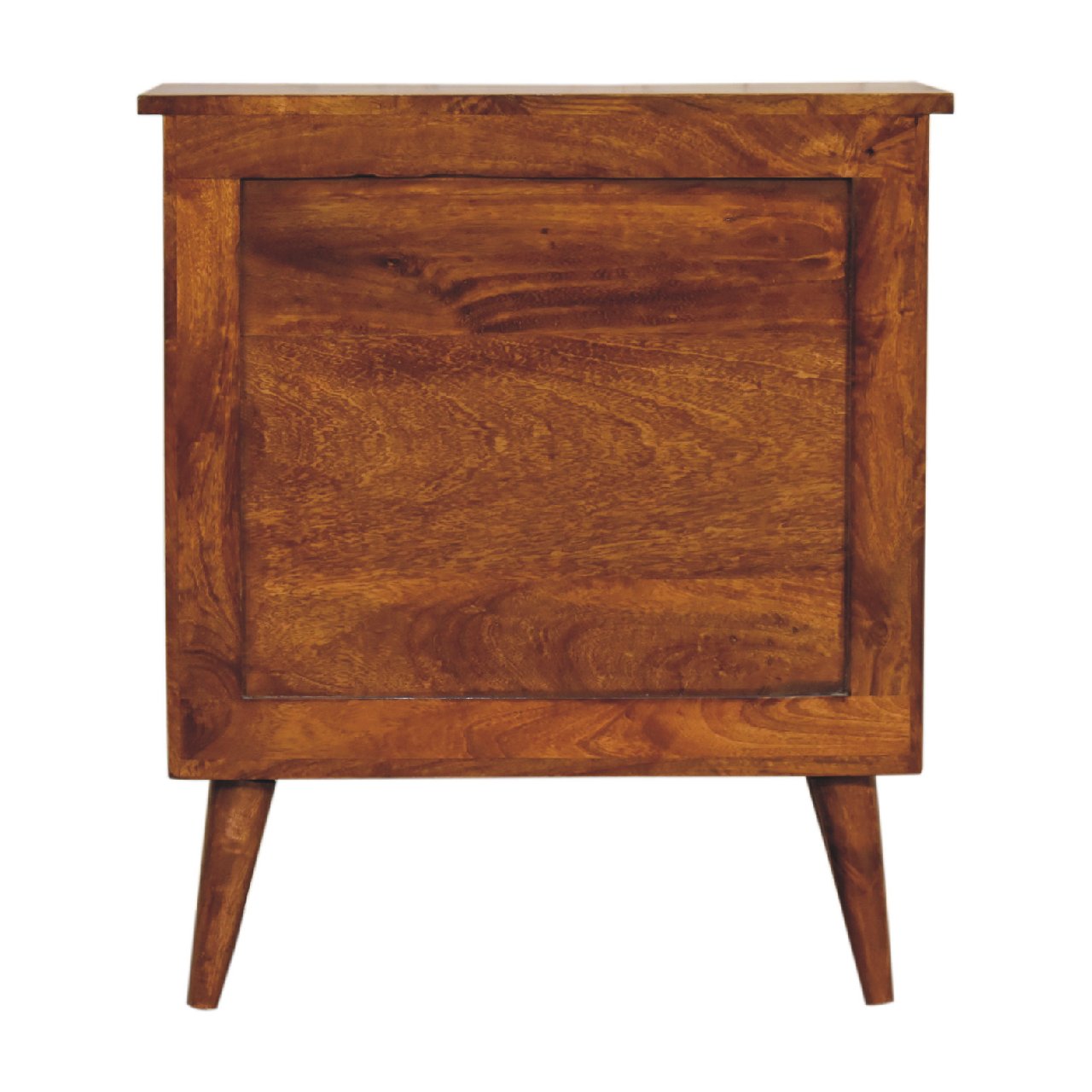 chestnut mixed open cabinet