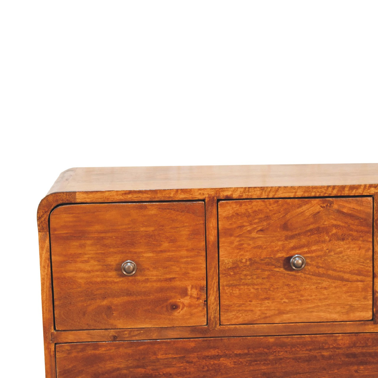 3 over 2 curved chestnut chest