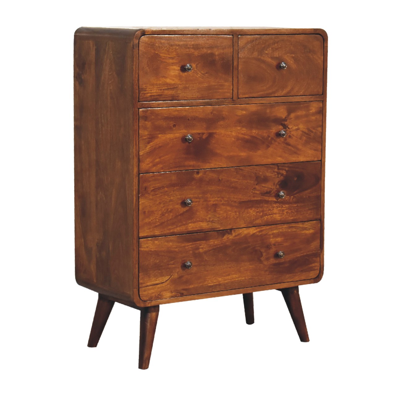 2 over 3 curved chestnut chest