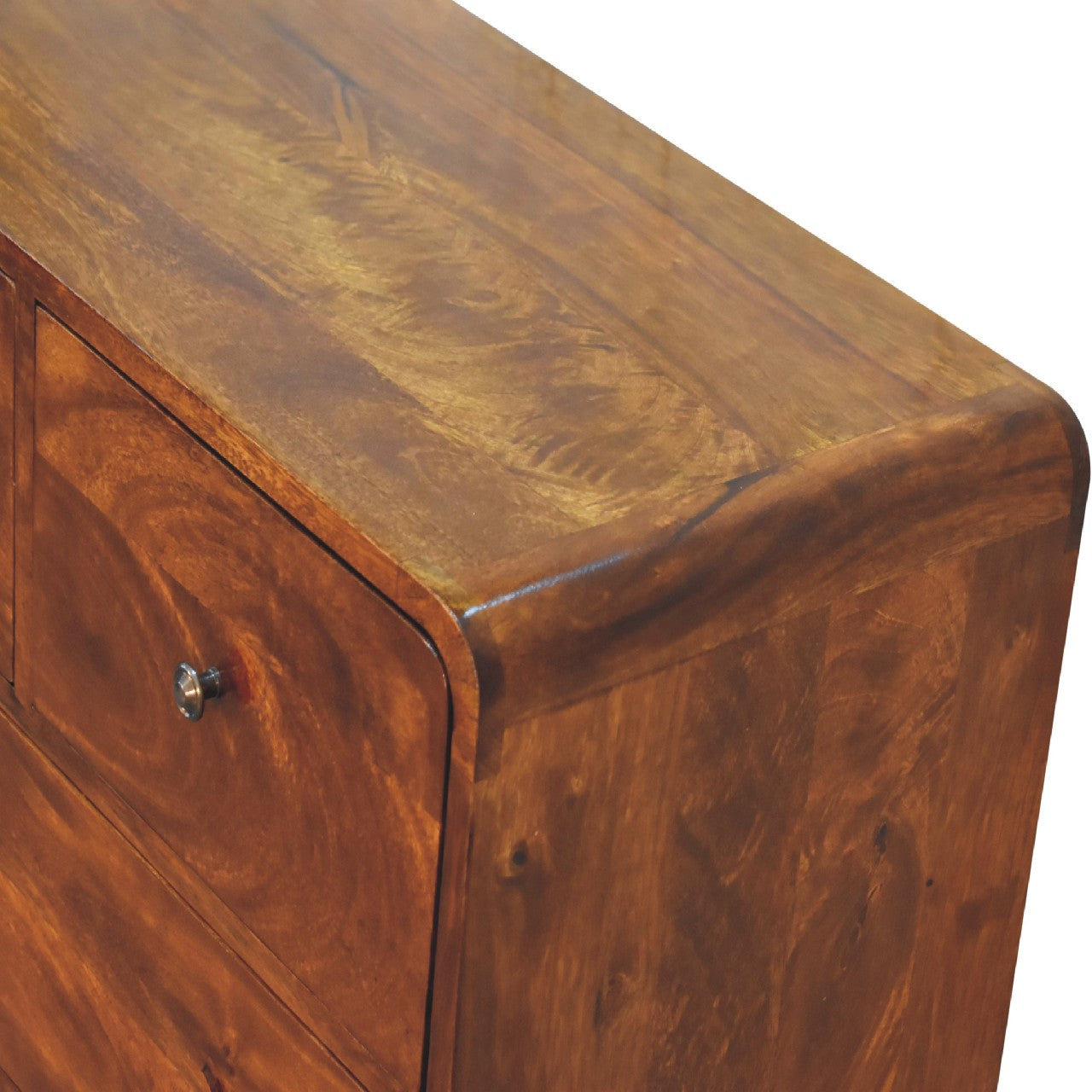 2 over 3 curved chestnut chest
