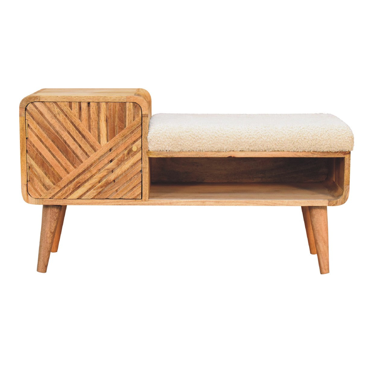 boucle carved telephone table