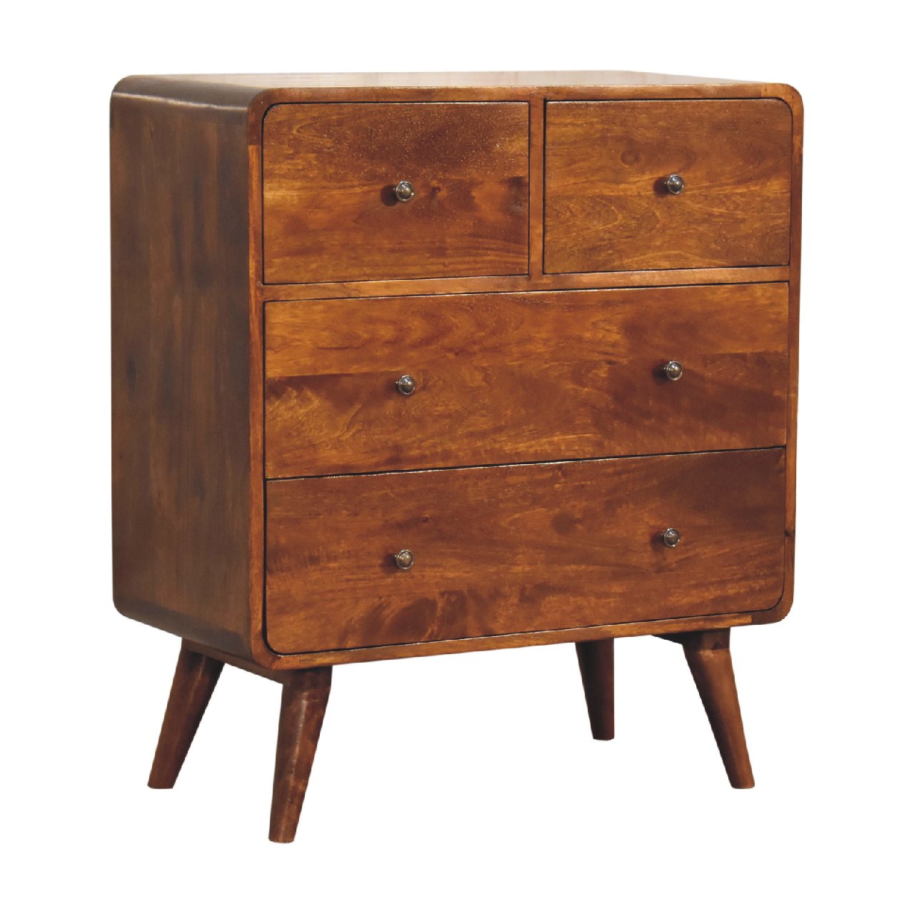 2 over 2 curved chesnut chest