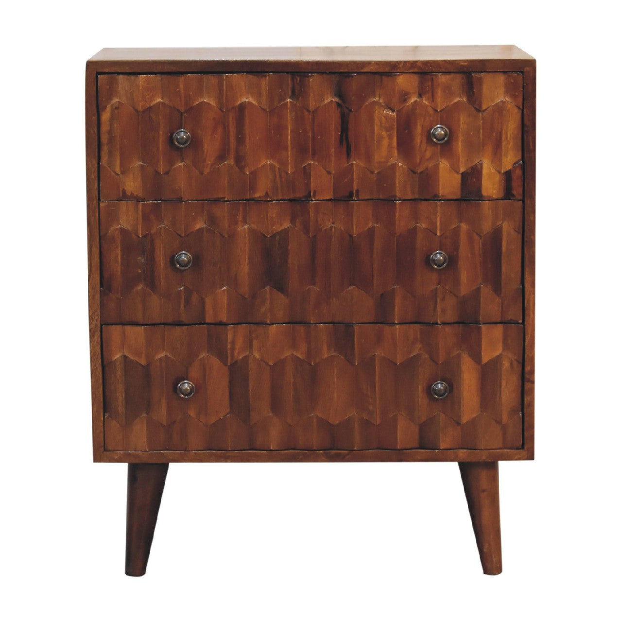 chestnut pineapple carved chest