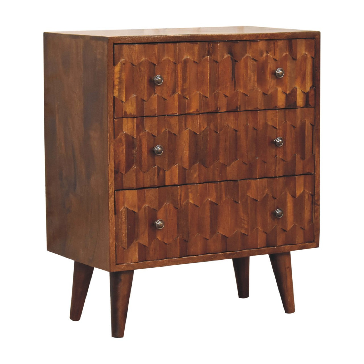 chestnut pineapple carved chest