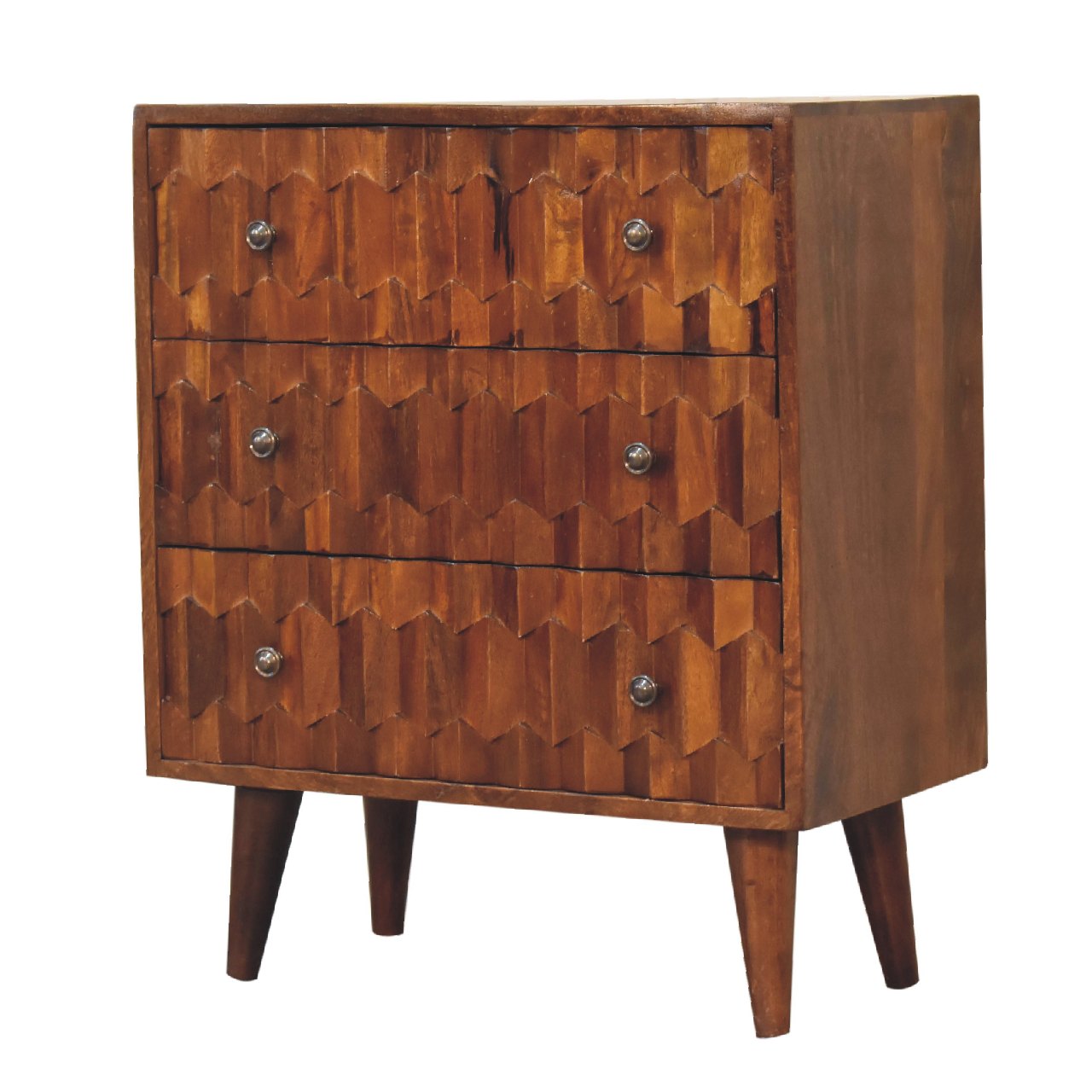 chestnut pineapple carved chest
