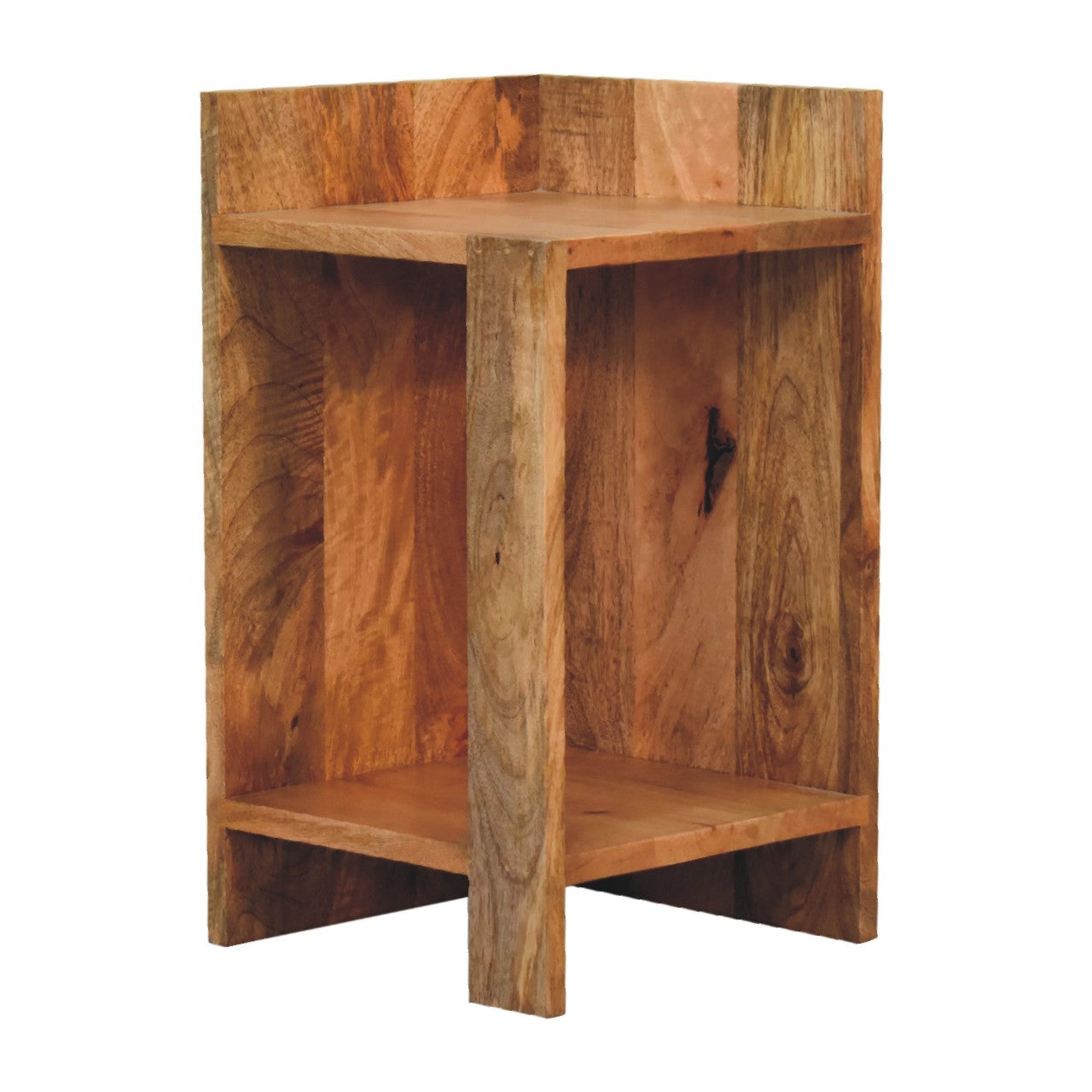 oak ish box bedside