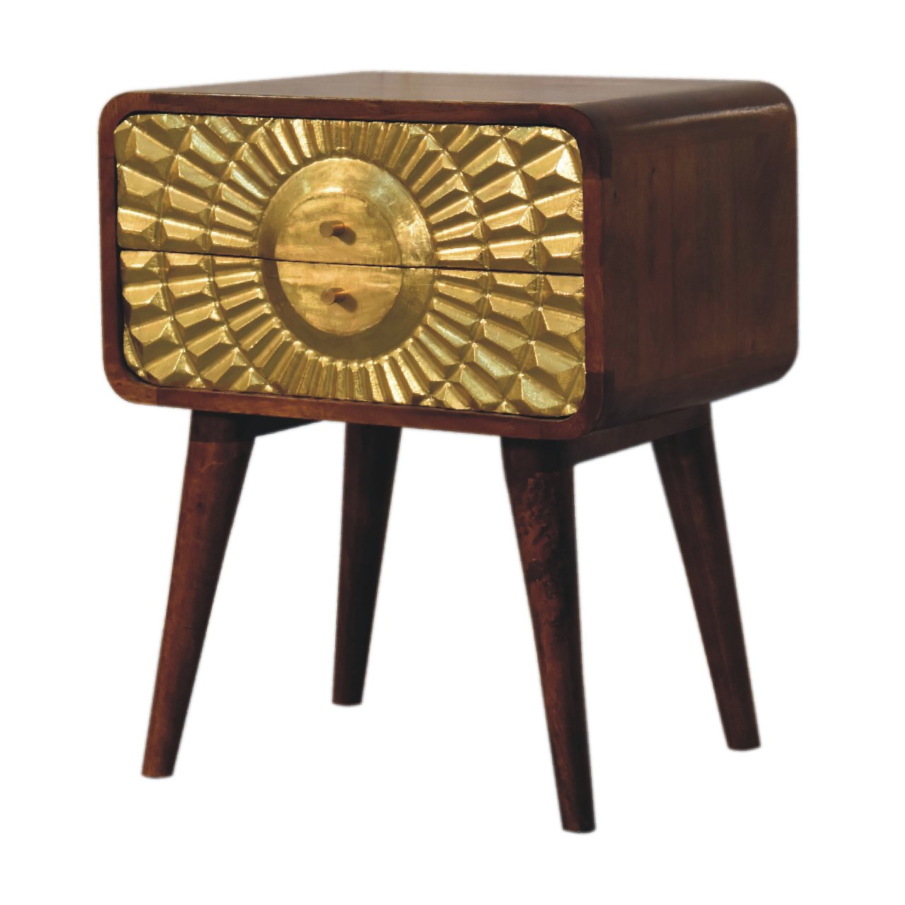 eden curved bedside