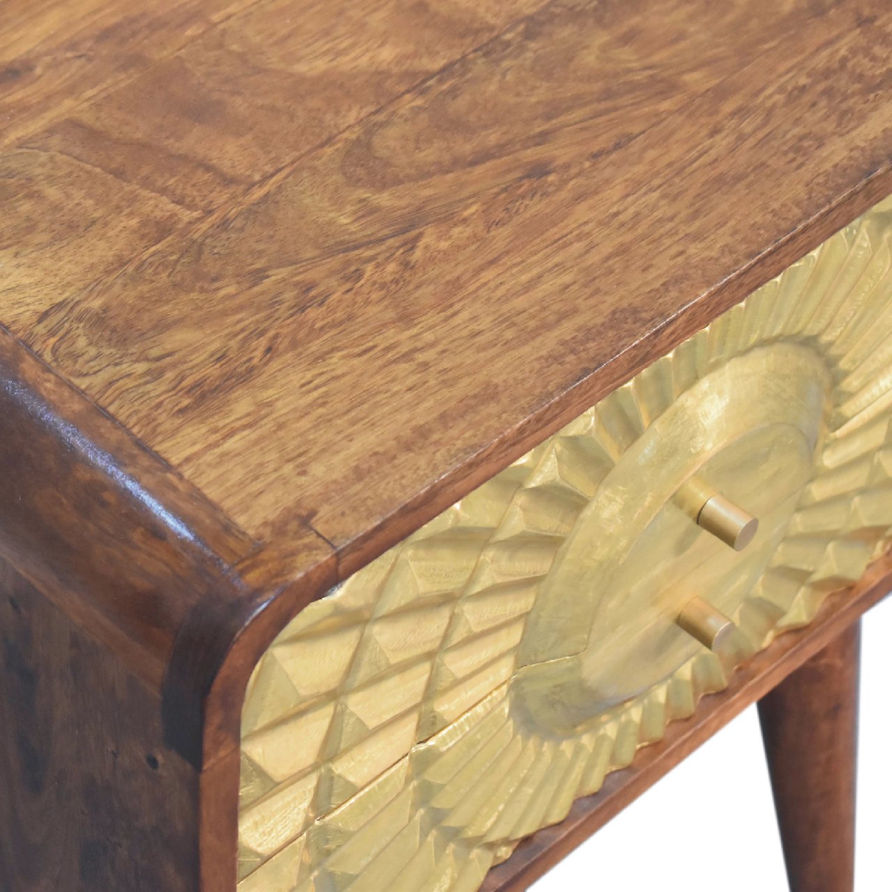 eden curved bedside