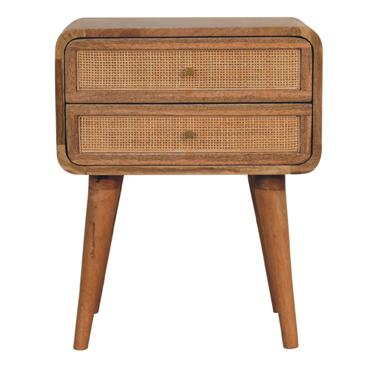 larrisa woven 2 drawers bedside