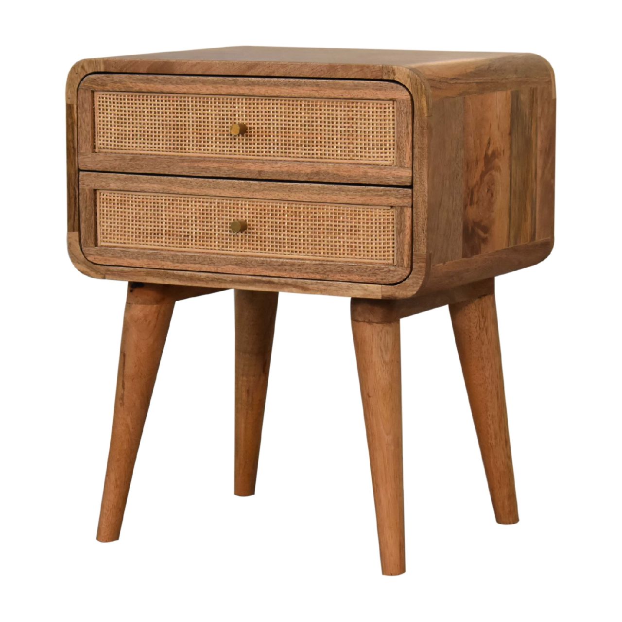 larrisa woven 2 drawers bedside