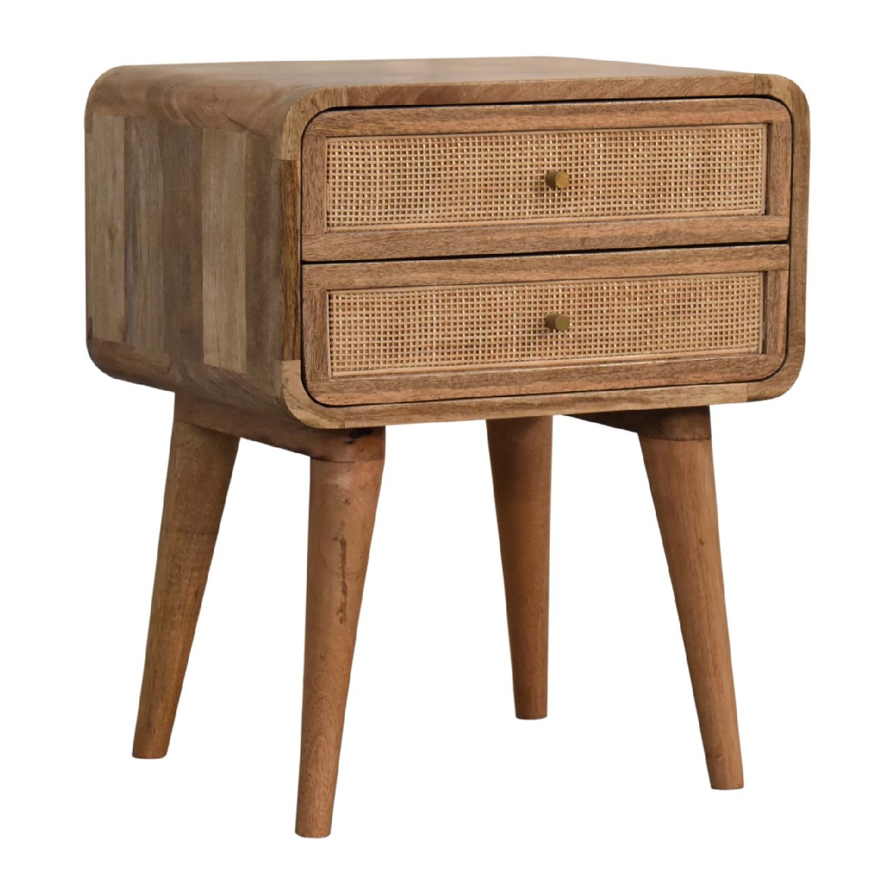 larrisa woven 2 drawers bedside