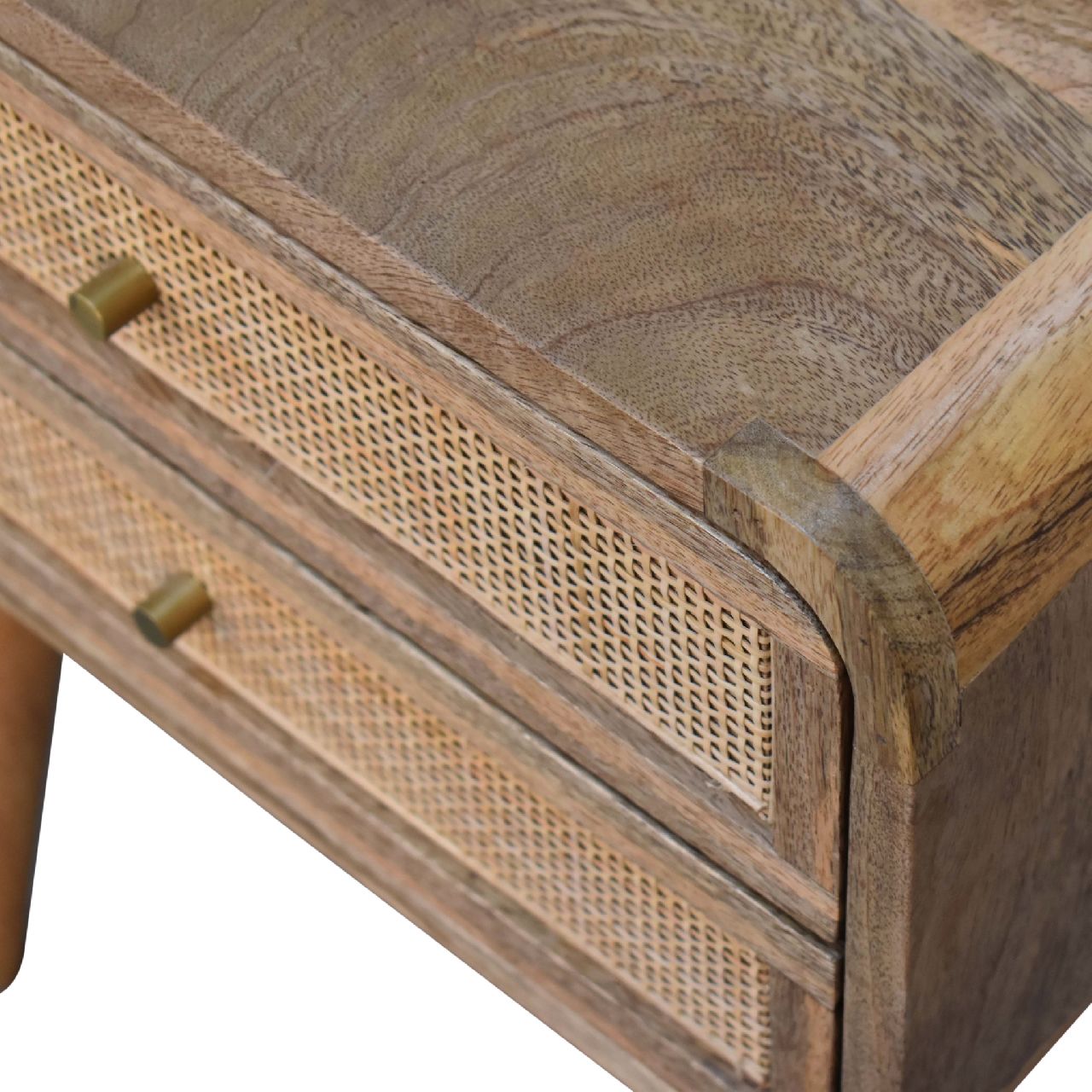 larrisa woven 2 drawers bedside