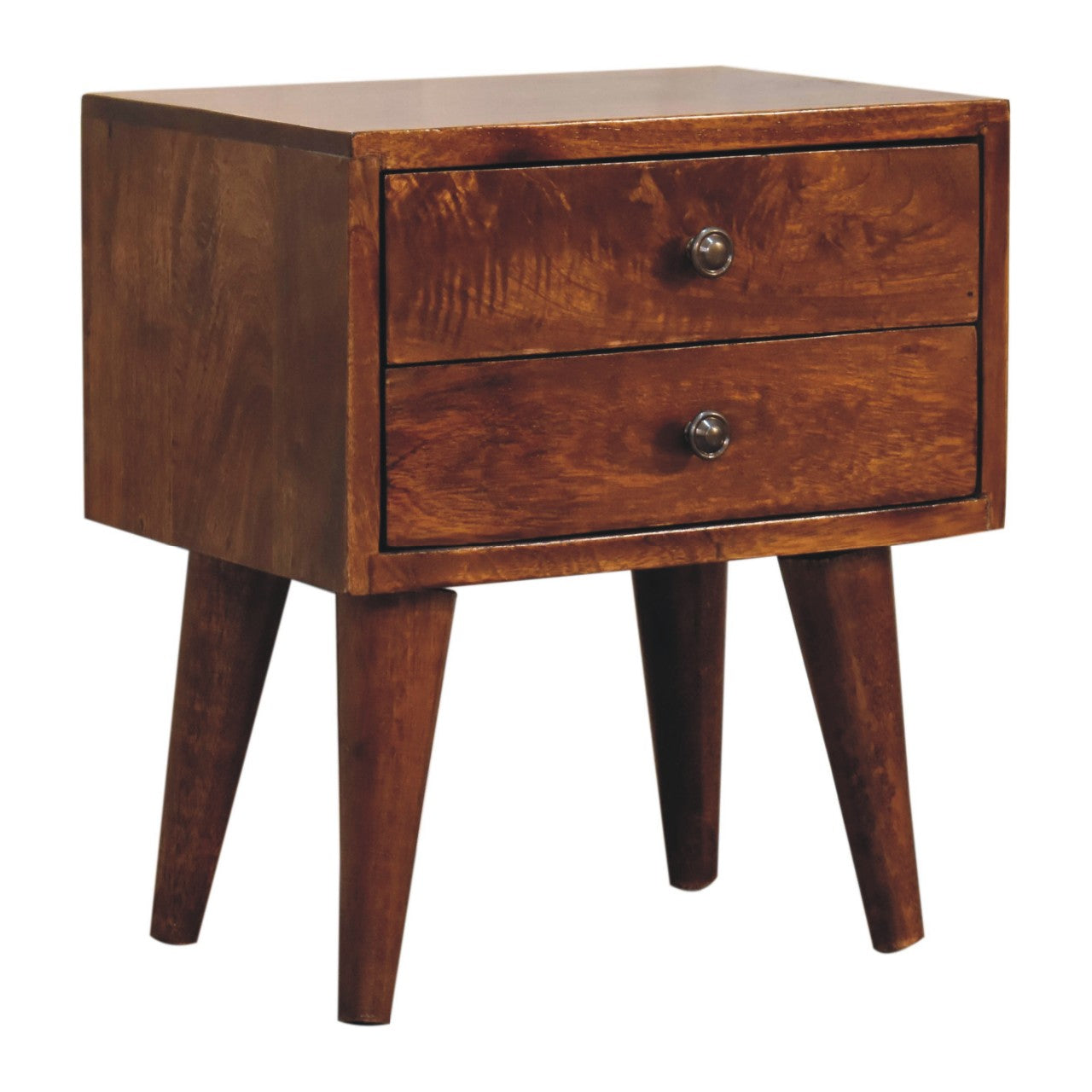 mini chestnut modern solid wood bedside