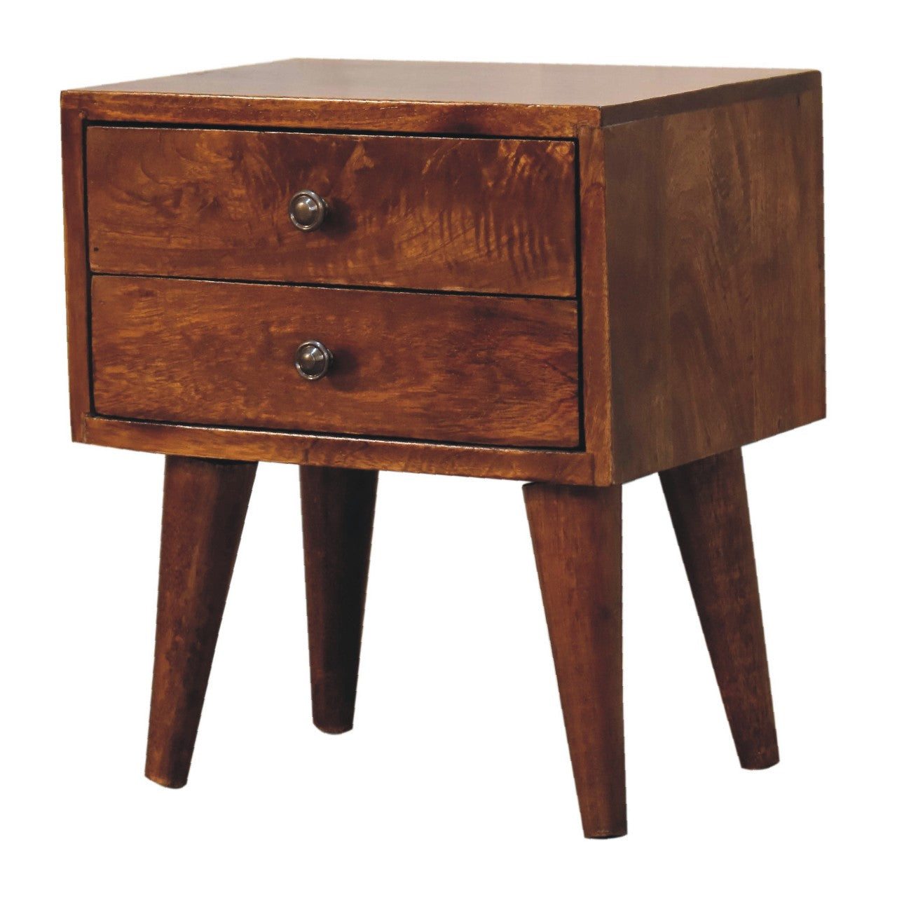 mini chestnut modern solid wood bedside