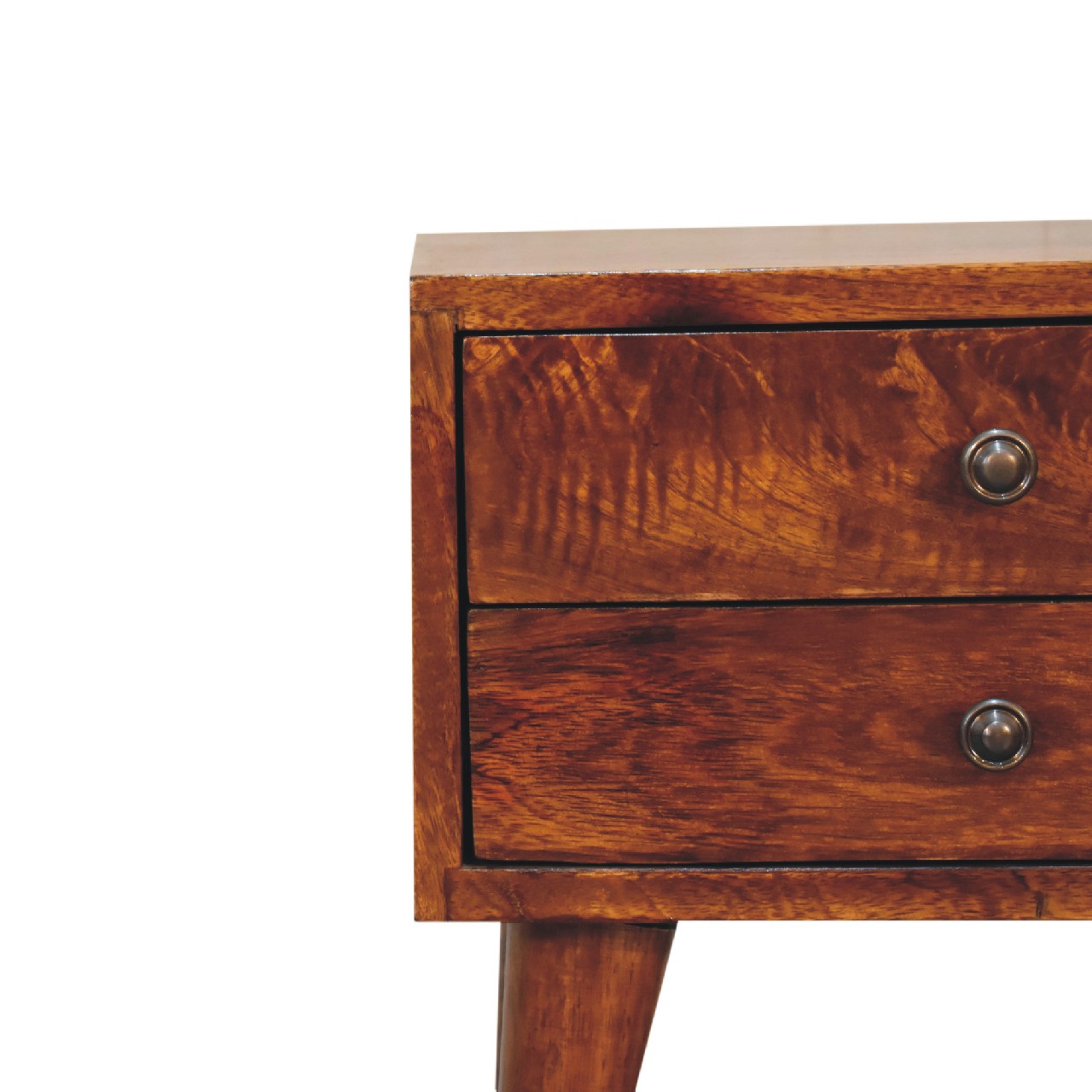 mini chestnut modern solid wood bedside