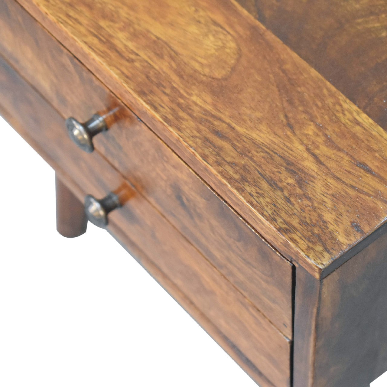mini chestnut modern solid wood bedside