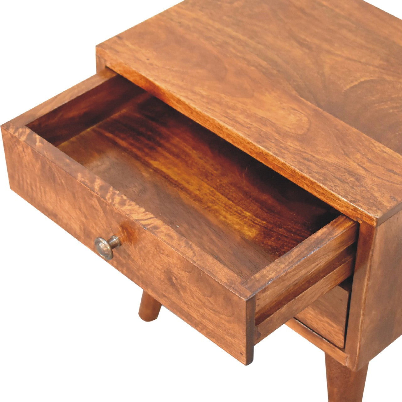 mini chestnut modern solid wood bedside