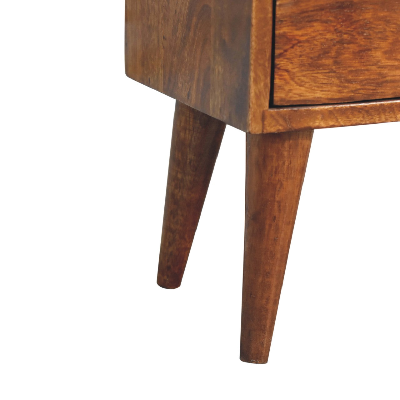 mini chestnut modern solid wood bedside