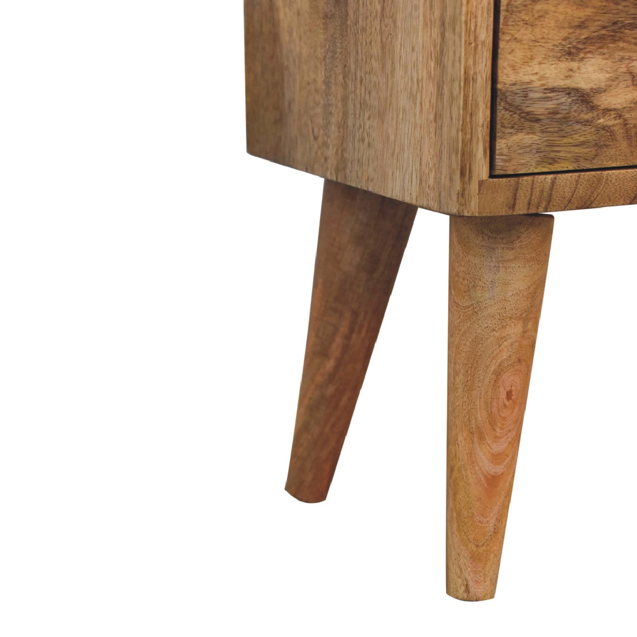 mini oak ish modern solid wood bedside