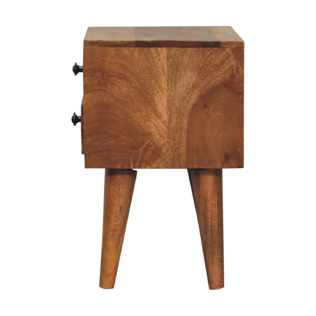 mini oak ish modern solid wood bedside