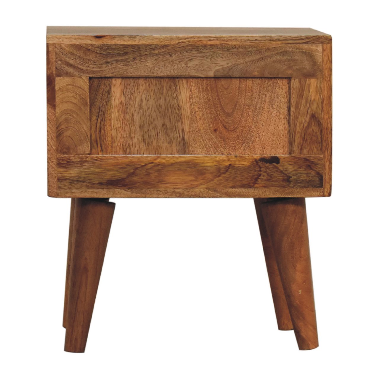mini oak ish modern solid wood bedside
