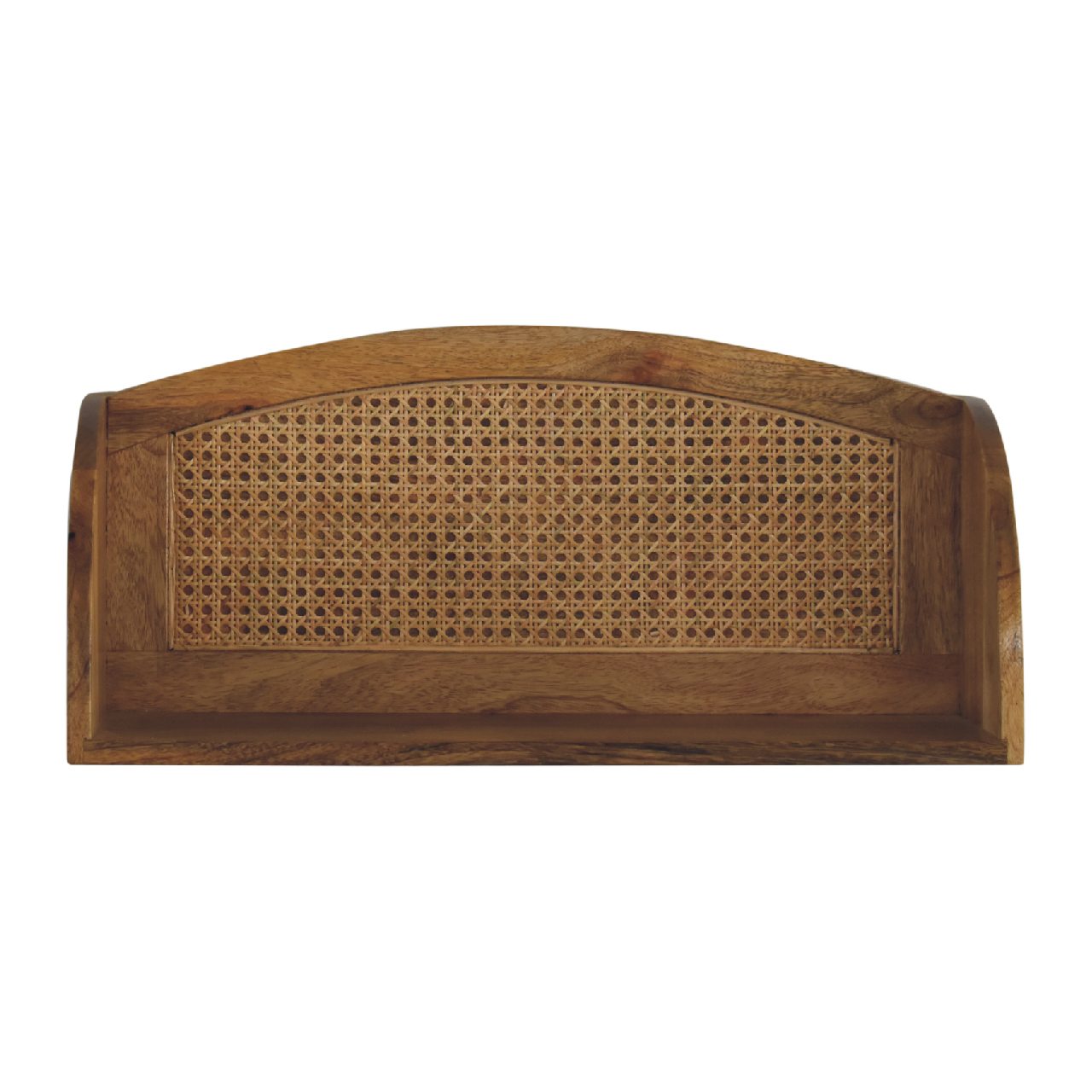 rattan open wall mounted shelf
