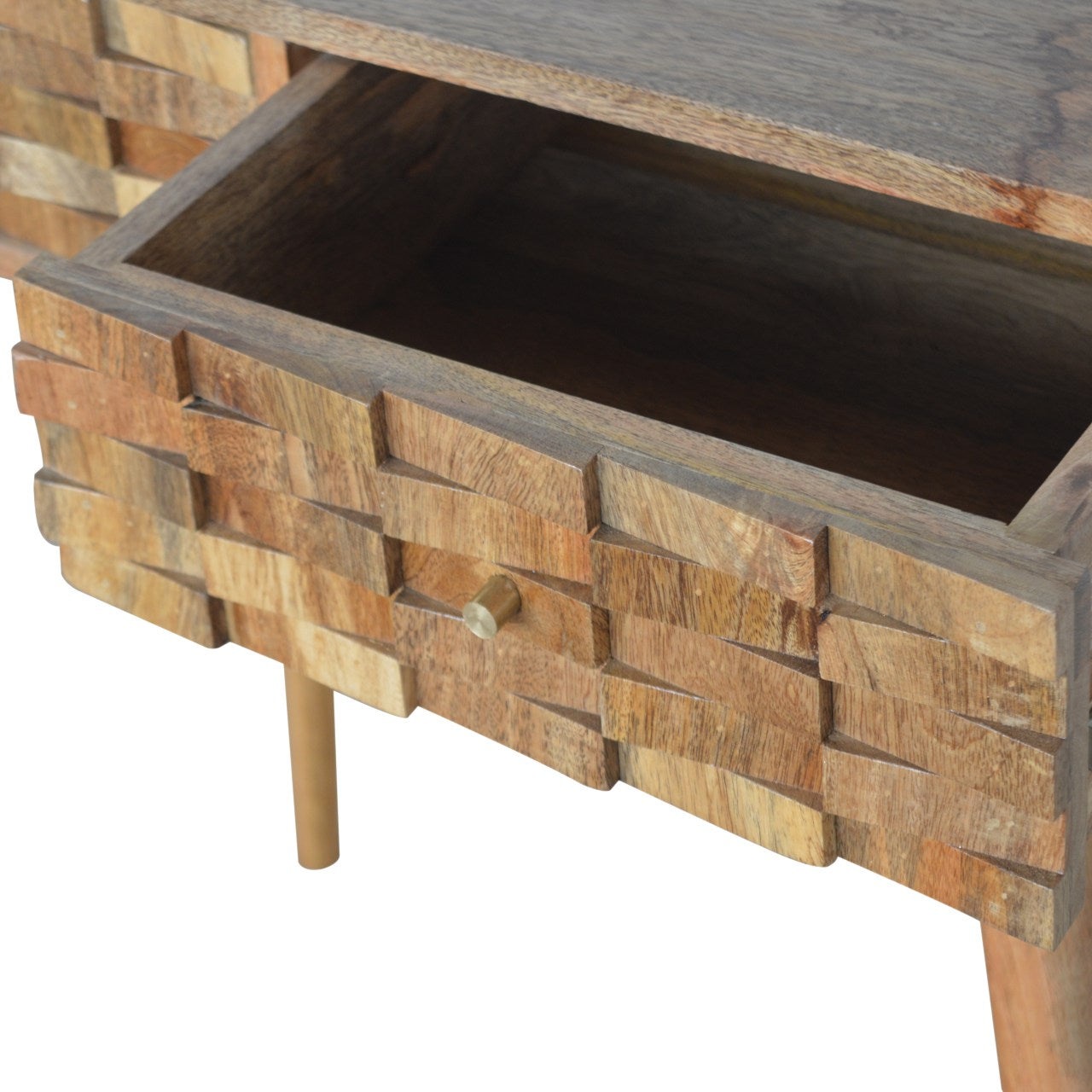 Solid Wood Tile Carved Console Table