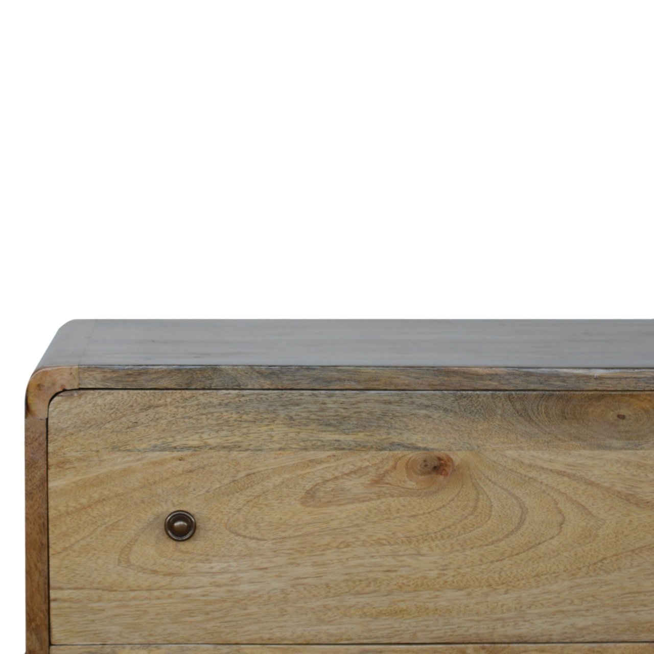 Solid Wood 3 Drawer Curved Chest of Drawers