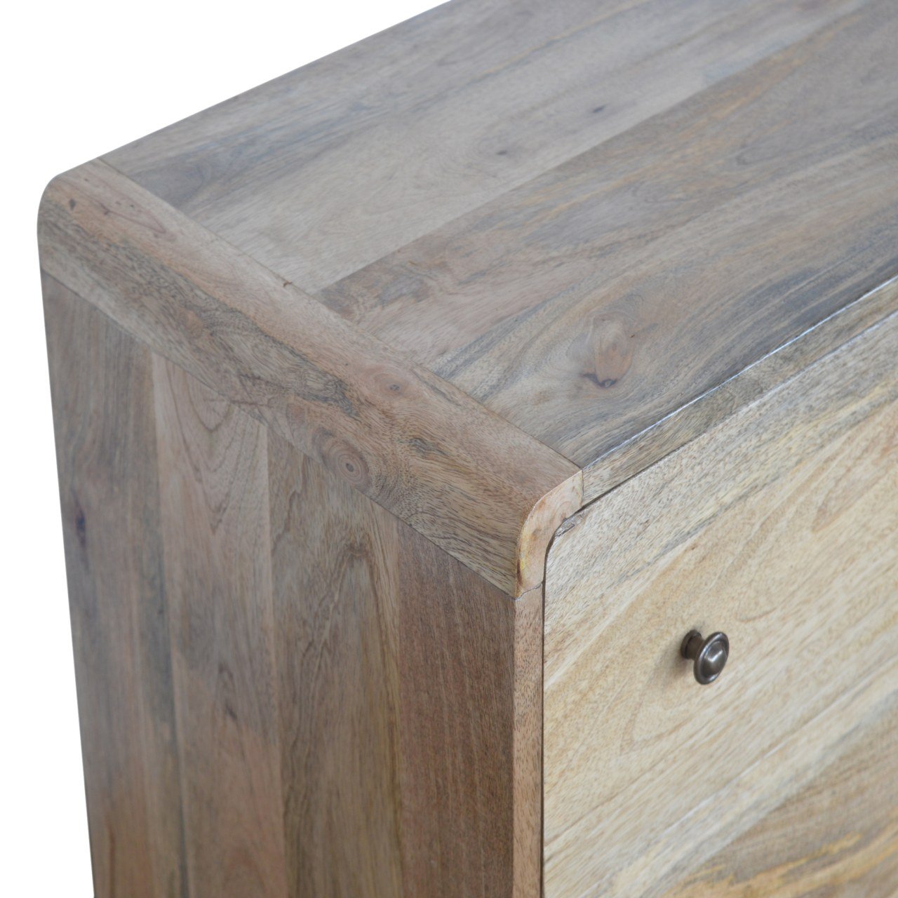 Solid Wood 3 Drawer Curved Chest of Drawers