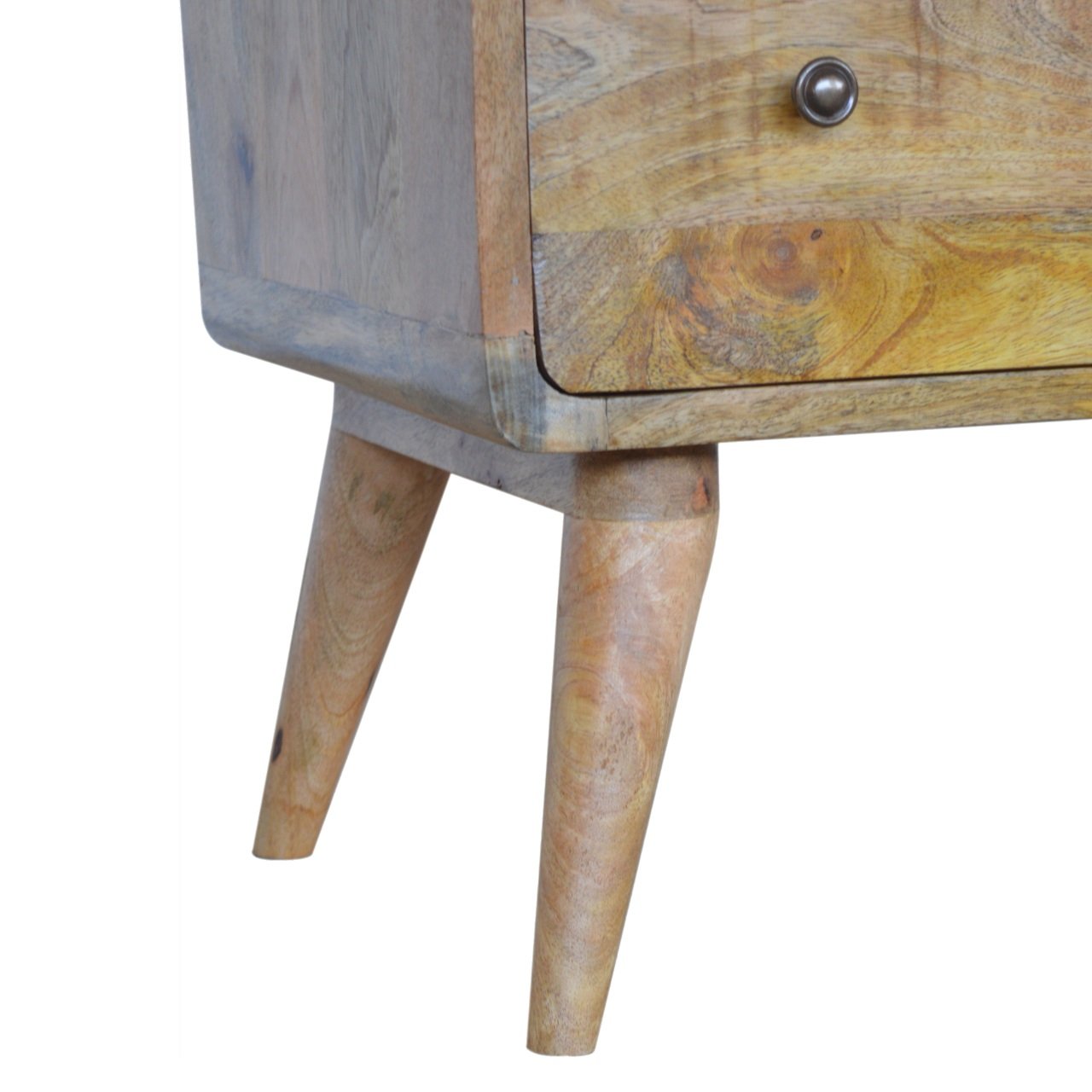 Solid Wood 3 Drawer Curved Chest of Drawers