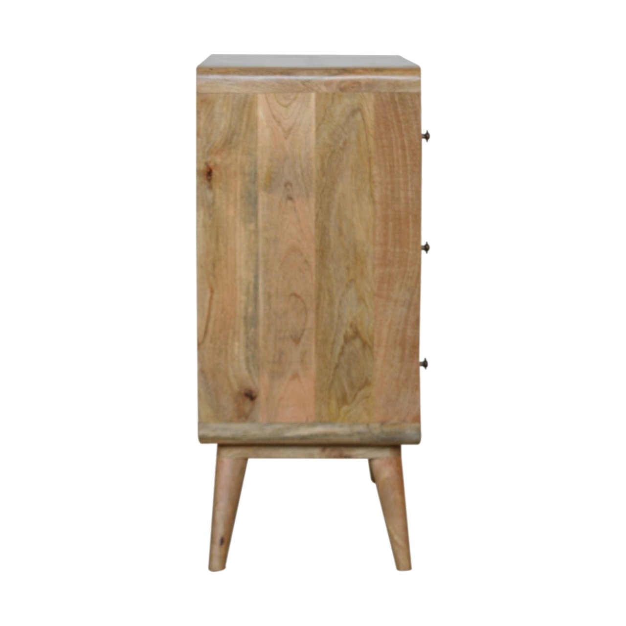 Solid Wood 3 Drawer Curved Chest of Drawers