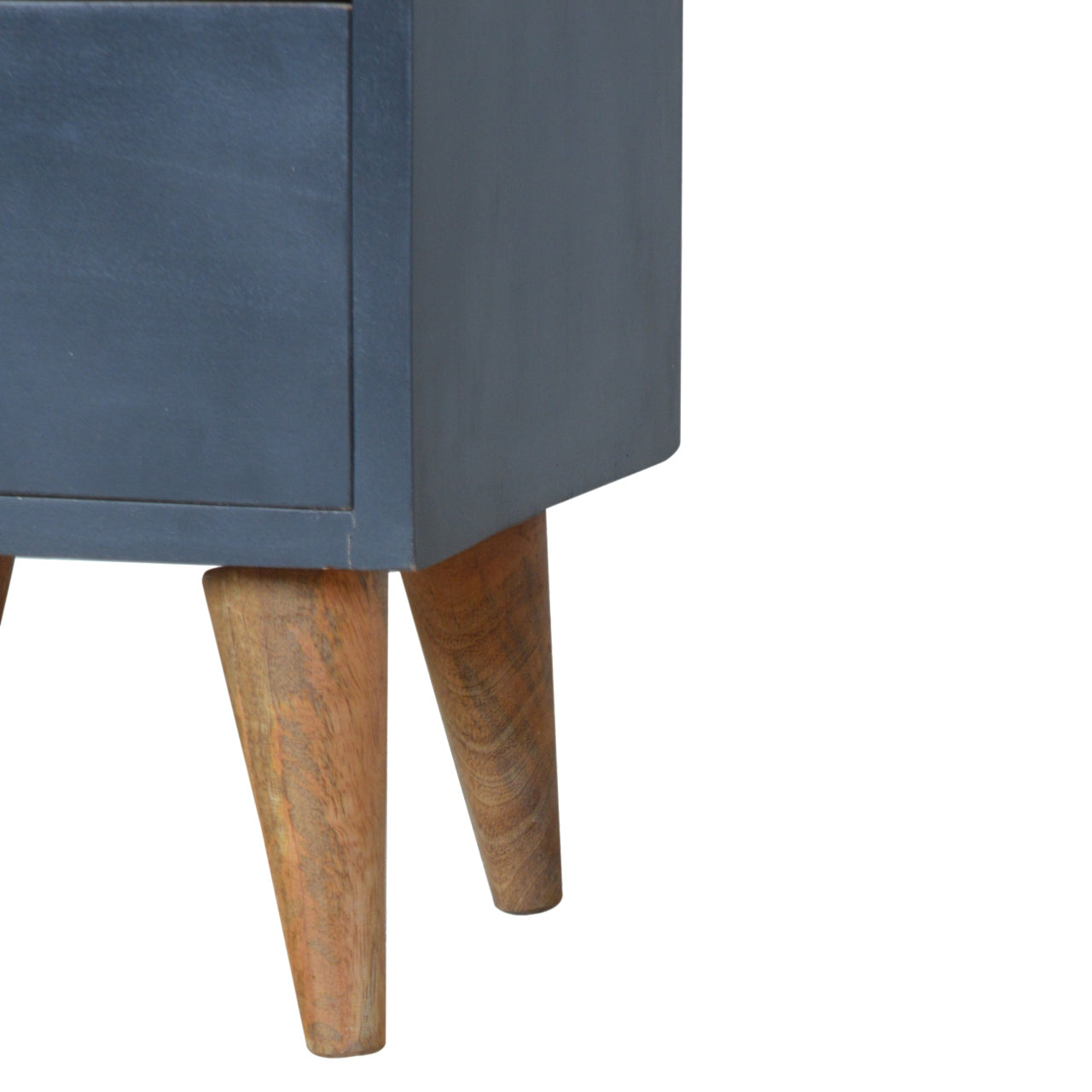 Solid Wood Midnight Blue Hand Painted Bedside
