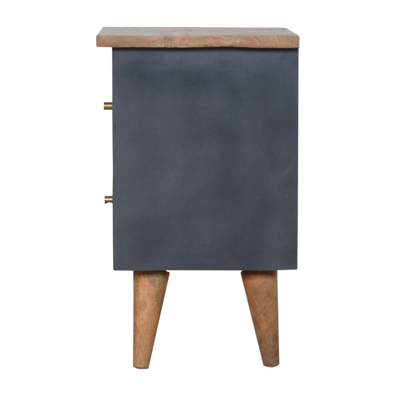 Solid Wood Midnight Blue Hand Painted Bedside