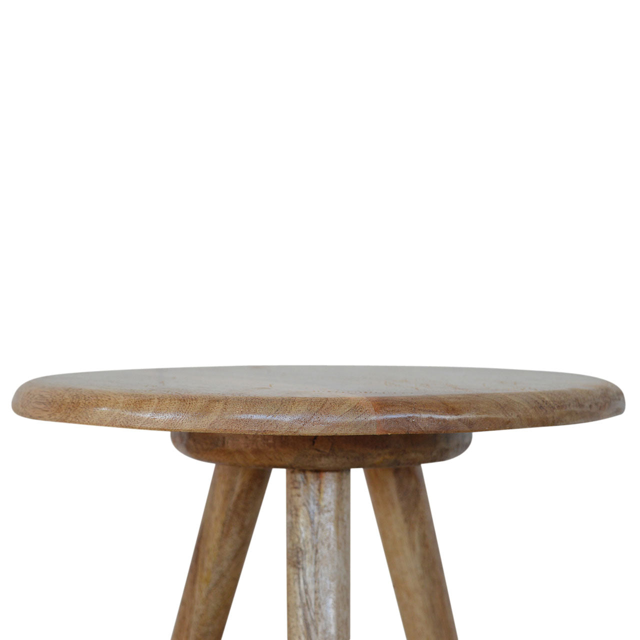 Solid Wood Round Tripod Stool