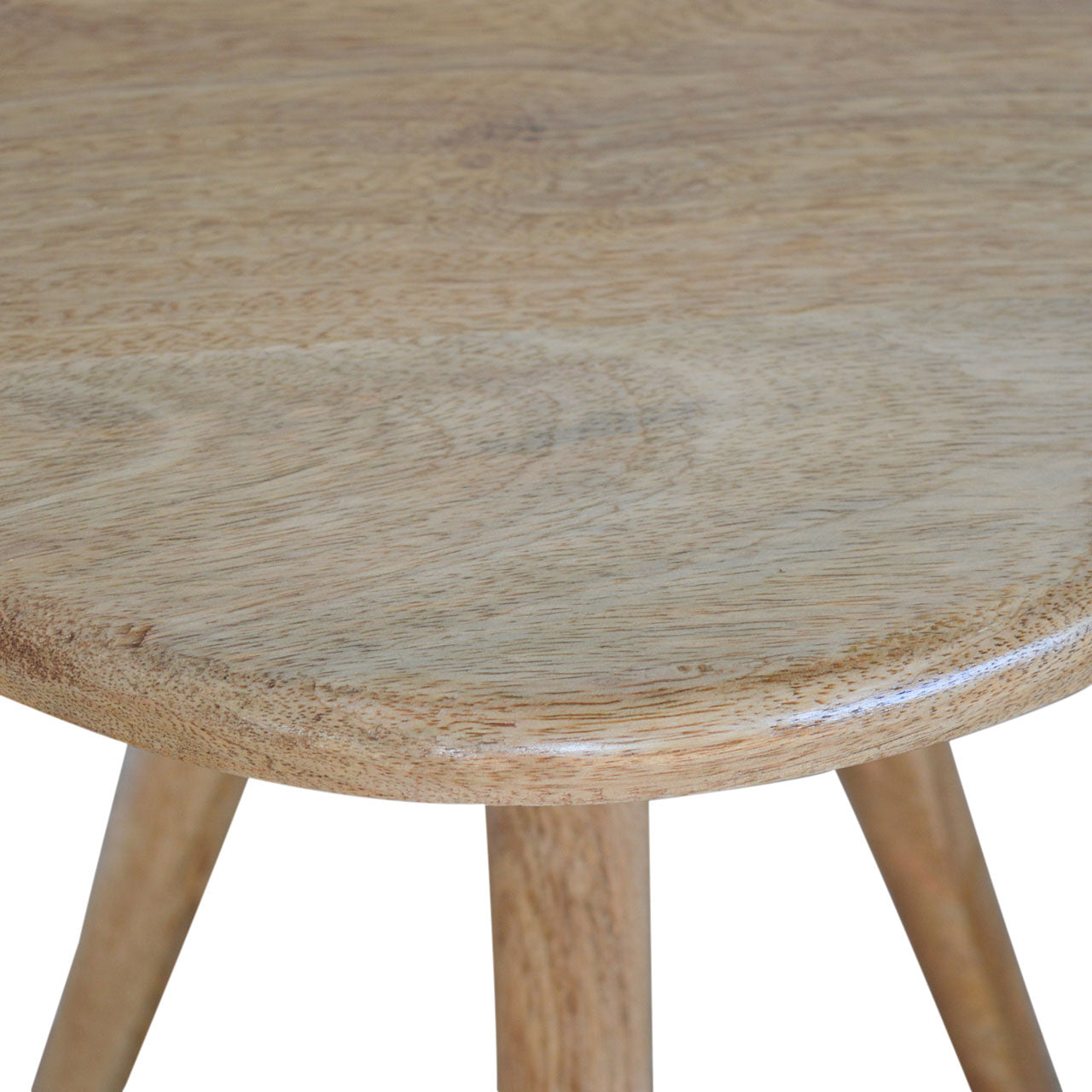 Solid Wood Round Tripod Stool
