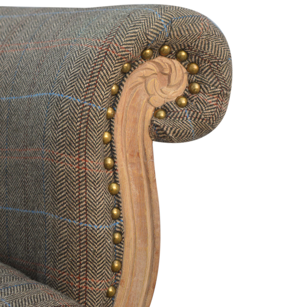 Solid Wood Multi Tweed French Style Chair