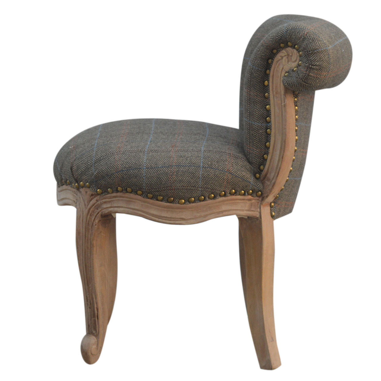 Solid Wood Multi Tweed French Style Chair