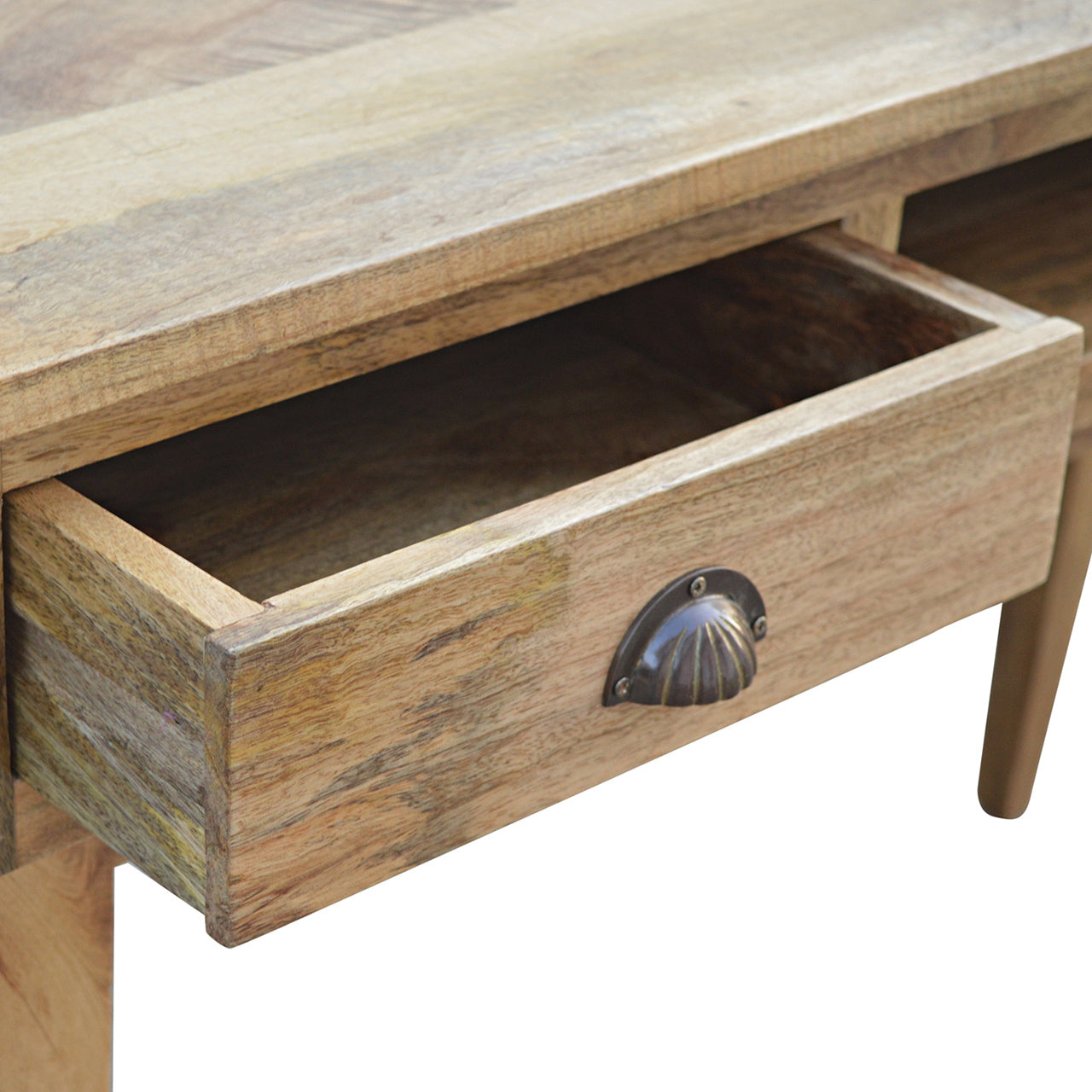 Solid Wood Solid Wood Writing Desk with 2 Drawers